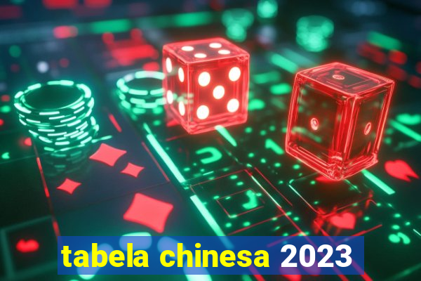 tabela chinesa 2023